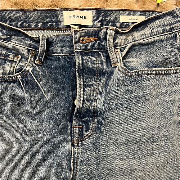 Frame Denim Le Original Straight Leg Jeans Distressed Light Wash 28 - Picture 4 of 8